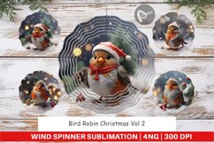 Wind Spinner Bird Robin Christmas Product Image 1