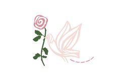 Bird And Rose Flower Product Image 1
