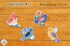 Bird Stickers #2 | Print and Cut Product Image 1