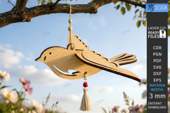 Bird Suncatcher Laser Cut Bundle | Hanging Garden Decor |CNC Product Image 5
