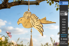 Bird Suncatcher Laser Cut Bundle | Hanging Garden Decor |CNC Product Image 9
