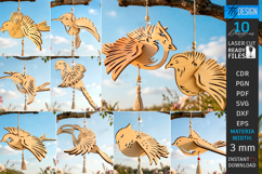 Bird Suncatcher Laser Cut Bundle | Hanging Garden Decor |CNC Product Image 1