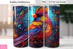 3d Christmas Bird Tumbler Sublimation|Neon Cardinal Bird Product Image 1