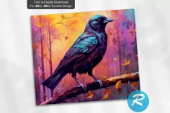 Sublimation Tumbler,20 oz Tumbler,Tumbler Designs,Tumbler Png,20oz skinny tumbler,sublimate tumbler,30oz tumbler wrap,crow tumbler wrap,crow tumbler png,crow tumbler svg,crow tumbler design,witchy tumbler wrap,halloween tumbler wrap,Wall Art,Watercolor