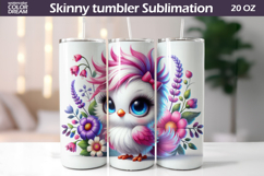 Bird Floral Tumbler | Cute Bird Flowers Tumbler Product Image 1