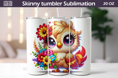 Bird Floral Tumbler | Cute Bird Flowers Tumbler Product Image 1