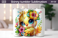Bird Floral Tumbler | Cute Bird Flowers Tumbler Product Image 1