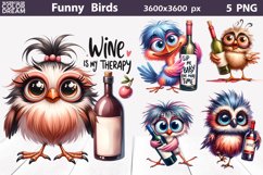 Funny Bird Bundle | Wine Sublimation Product Image 2