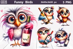 Funny Bird Bundle | Wine Sublimation Product Image 4