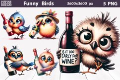 Funny Bird Bundle | Wine Sublimation Product Image 5