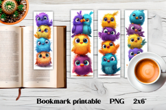 Funny cute bird bookmark printable | Animal bookmark PNG Product Image 1
