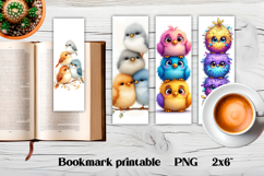Funny cute bird bookmark printable | Animal bookmark PNG Product Image 1