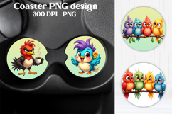 Animal square coaster sublimation | Cute animal coaster PNG Product Image 1