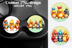 Animal square coaster sublimation | Cute animal coaster PNG Product Image 1
