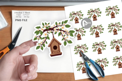 Spring Birdhouse Sticker Product Image 1
