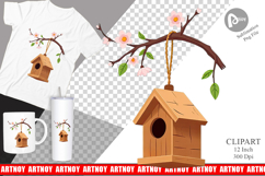 Spring Birdhouse Clipart Product Image 1