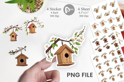 Spring Birdhouse Sticker Product Image 1