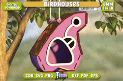 Birdhouse Laser Cut | Bird Feeder | Garden Decor | CNC File Product Image 1