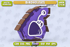 Birdhouse Laser Cut | Bird Feeder | Garden Decor | CNC File Product Image 2