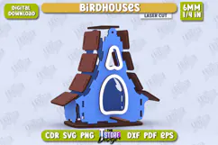 Birdhouse Laser Cut | Bird Feeder | Garden Decor | CNC File Product Image 2