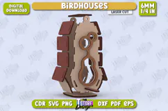 Birdhouse Laser Cut | Bird Feeder | Garden Decor | CNC File Product Image 2