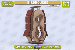 Wooden Birdhouses Laser Cut Bundle, Garden Decoration SVG Product Image 10