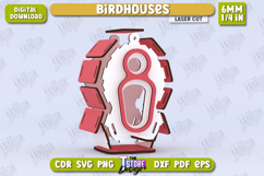 Wooden Birdhouses Laser Cut Bundle, Garden Decoration SVG Product Image 12