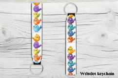 Funny bird wristlet keychain PNG, key fob wristlet PNG Product Image 1