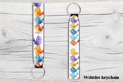 Funny bird wristlet keychain PNG, key fob wristlet PNG Product Image 1