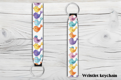 Funny bird wristlet keychain PNG, key fob wristlet PNG Product Image 1
