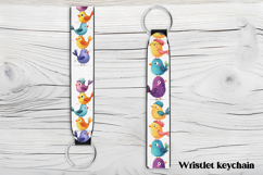 Funny bird wristlet keychain PNG, key fob wristlet PNG Product Image 1