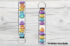 Funny bird wristlet keychain PNG, key fob wristlet PNG Product Image 1