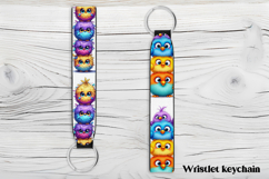 Funny bird wristlet keychain PNG, key fob wristlet PNG Product Image 1