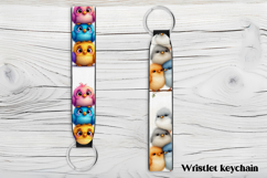 Funny bird wristlet keychain PNG, key fob wristlet PNG Product Image 1