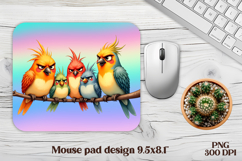 Cute funny bird mouse pad | Animal mouse pad | Mouse mat PNG Product Image 1