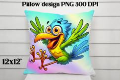 Animal pillow PNG design | Funny bird pillow sublimation Product Image 1