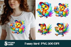 Funny bird PNG | Bird sublimation | Bird clipart PNG design Product Image 1
