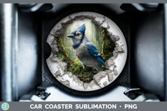 GorgeousBirds 01 3D Hole Car Coaster design.