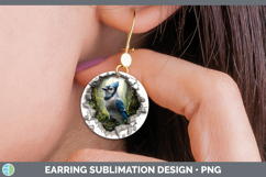 GorgeousBirds 01 3D Hole Round Earrings design.