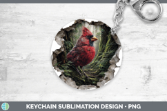 GorgeousBirds 01 3D Hole Keychain design.