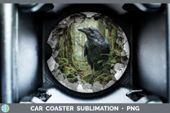 GorgeousBirds 01 3D Hole Car Coaster design.