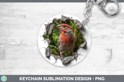 GorgeousBirds 01 3D Hole Keychain design.