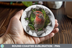 GorgeousBirds 01 3D Hole Round Coaster design.