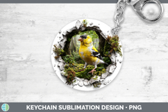 GorgeousBirds 01 3D Hole Keychain design.