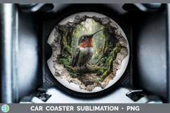 GorgeousBirds 01 3D Hole Car Coaster design.