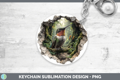 GorgeousBirds 01 3D Hole Keychain design.