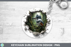 GorgeousBirds 01 3D Hole Keychain design.