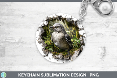 GorgeousBirds 01 3D Hole Keychain design.
