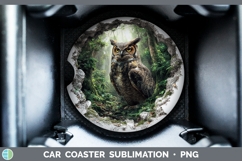 GorgeousBirds 01 3D Hole Car Coaster design.