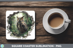 GorgeousBirds 01 3D Hole Square Coaster design.